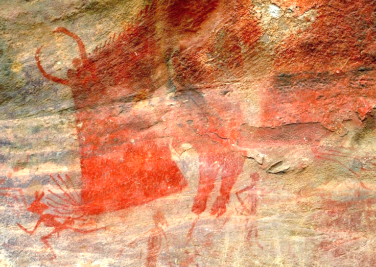 The screen in the cave