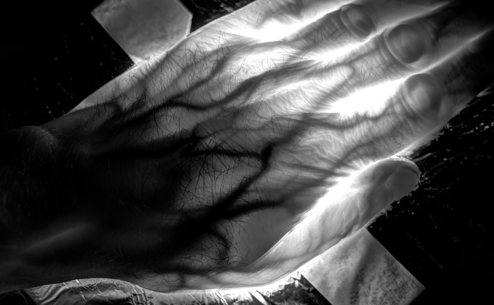 Infrared light through skin