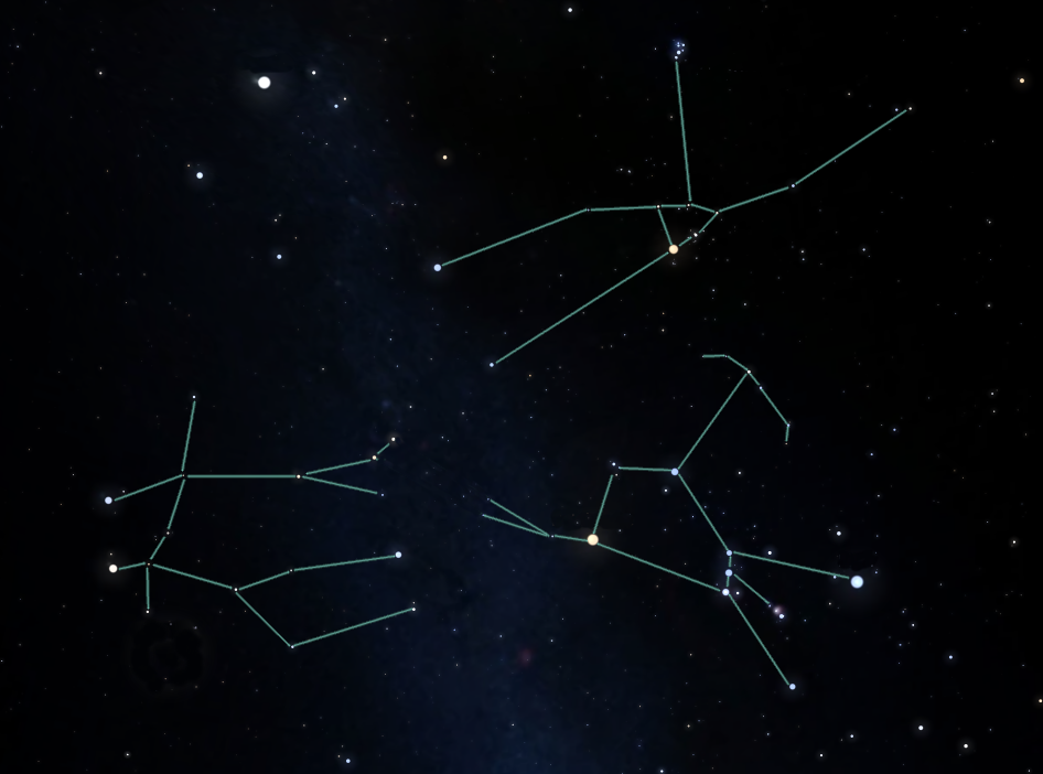 The screen in the night sky