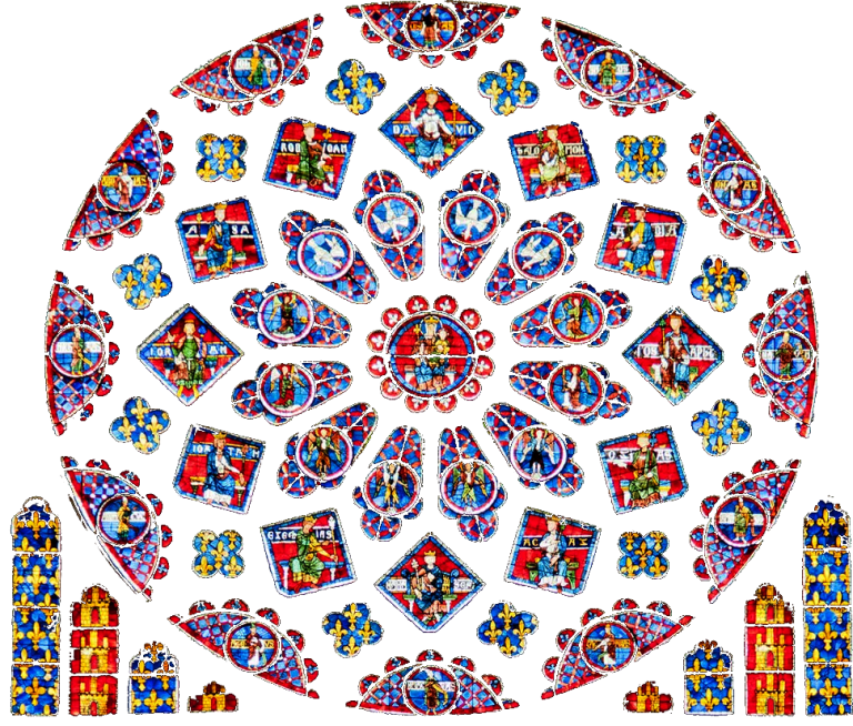 The screen in the vitral-glass